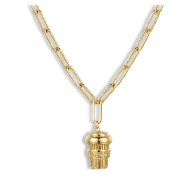 Coffee Cup Charm Necklace
